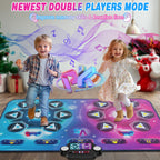 Upgraded Extra Large Electronic Dance Mat Toys, Kids Dance Mats for Single/Double Players, Music Dance Pad with LED Light, Dancing Game Toy as Christmas Birthday Gift for Kids Girls Boys 3-12 Year Old