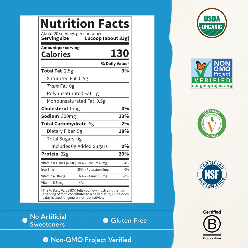 Garden of Life, Protein Powder, Vegan Protein Powder, Bcaa, Probiotics and Digestive Enzymes, Gluten and Lactose Free, Vanilla, 23.3 Ounce