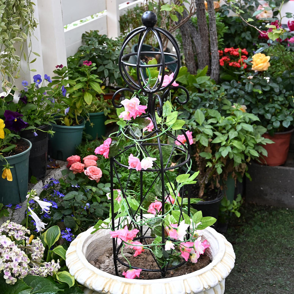 GOOOXIM Metal Garden Obelisk Trellis for Climbing Plants - 27.1"x7.8"