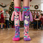 MITUN SEMI Crazy Socks for Kids Girls 3D Silly Wacky Funny Socks Knee High