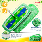 VanDuck XL Dust Mop Pads Compatible with Swiffer XL (4 Pack) - Extra Large Dry Pads Refills - Microfiber Covers Reusable Mop Heads (Handle is Not Included)