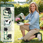 LemZodo Garden Kneeler and Seat, Ergonomic 2-in-1 Foldable Knee Seat, Gardening Stool with Soft Adjustable Kneeling Pad, Gardening Gifts for Women Mom Men Seniors