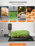 WILLHI WH2408 Temperature Controller 10A 1200W, Digital Thermostat Controlled Outlet Plug Switch for Reptile Terrarium Greenhouse Homebrew Aquarium Seedling Mat, Heating or Cooling Mode (Pack of 2)