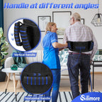 Silimore Gait Belt for Seniors with Handles, Gate Belts Medical for Elderly Physical Therapy Transfer Belt for Lifting Seniors,Patients,Disabled(Blue)