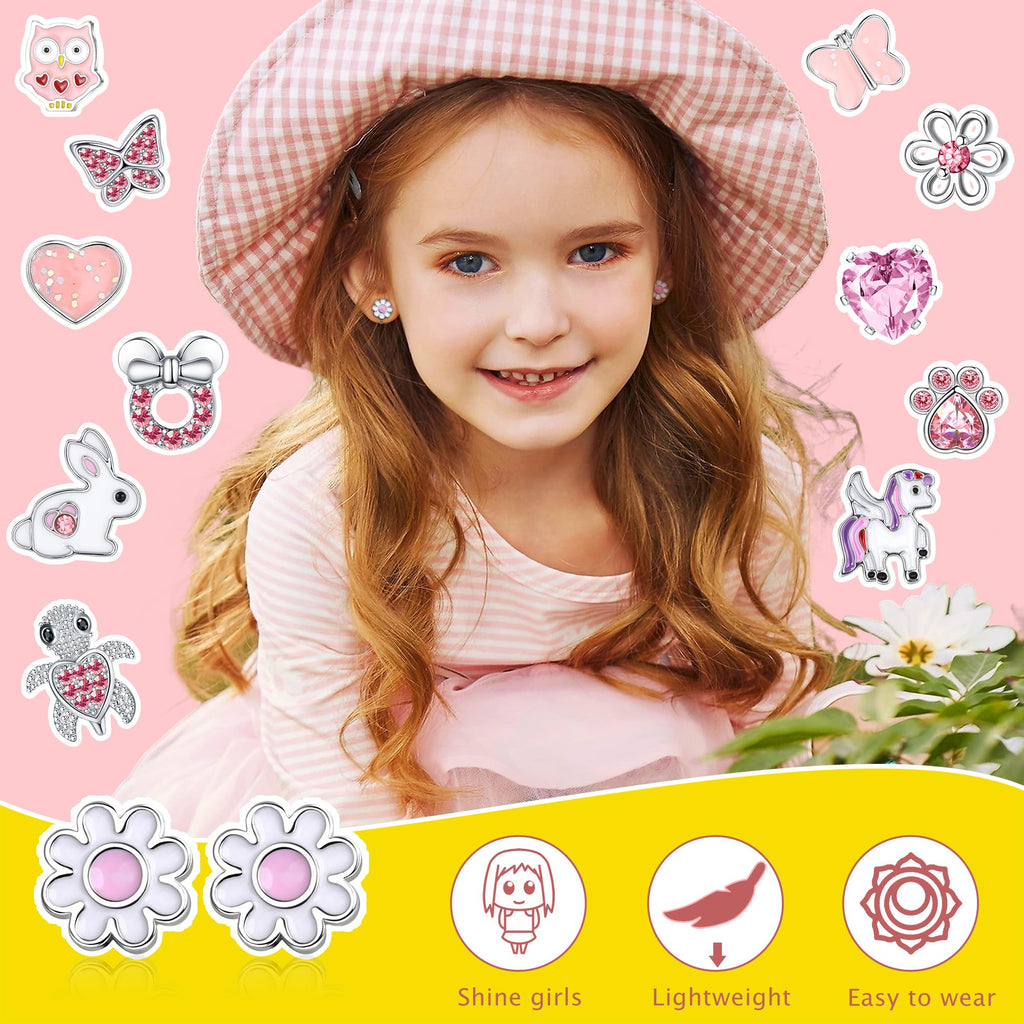 FUNRUN JEWELRY 12 Pairs Clip On Earrings for Women Non Pierced Fake Earring