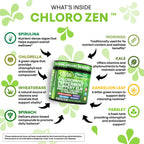 Clean Nutra Chlorophyll Capsules + Peppermint Slippery Elm Spirulina Chlorella Fenugreek Ashwagandha Sea Moss Supplement – Ph Balance for Women Detox Internal Deodorant Supplement + Prebiotics 60 Ct