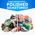 NATIONAL GEOGRAPHIC Rock Tumbler Grit and Polish Refill Kit - Tumbling Grit Media, Polish Up to 20 lbs. of Rocks, Works with any Rock Polisher & Tumbler Supplies