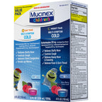 Mucinex Cold & Cough, Children's Multi-Symptom Day/Night Liquid, Very Berry, 8oz (2x4oz) Relieves Nasal & Chest Congestion, Thins & Loosens Mucus, Controls Cough, Reduces Fever, Soothes Sore Throat