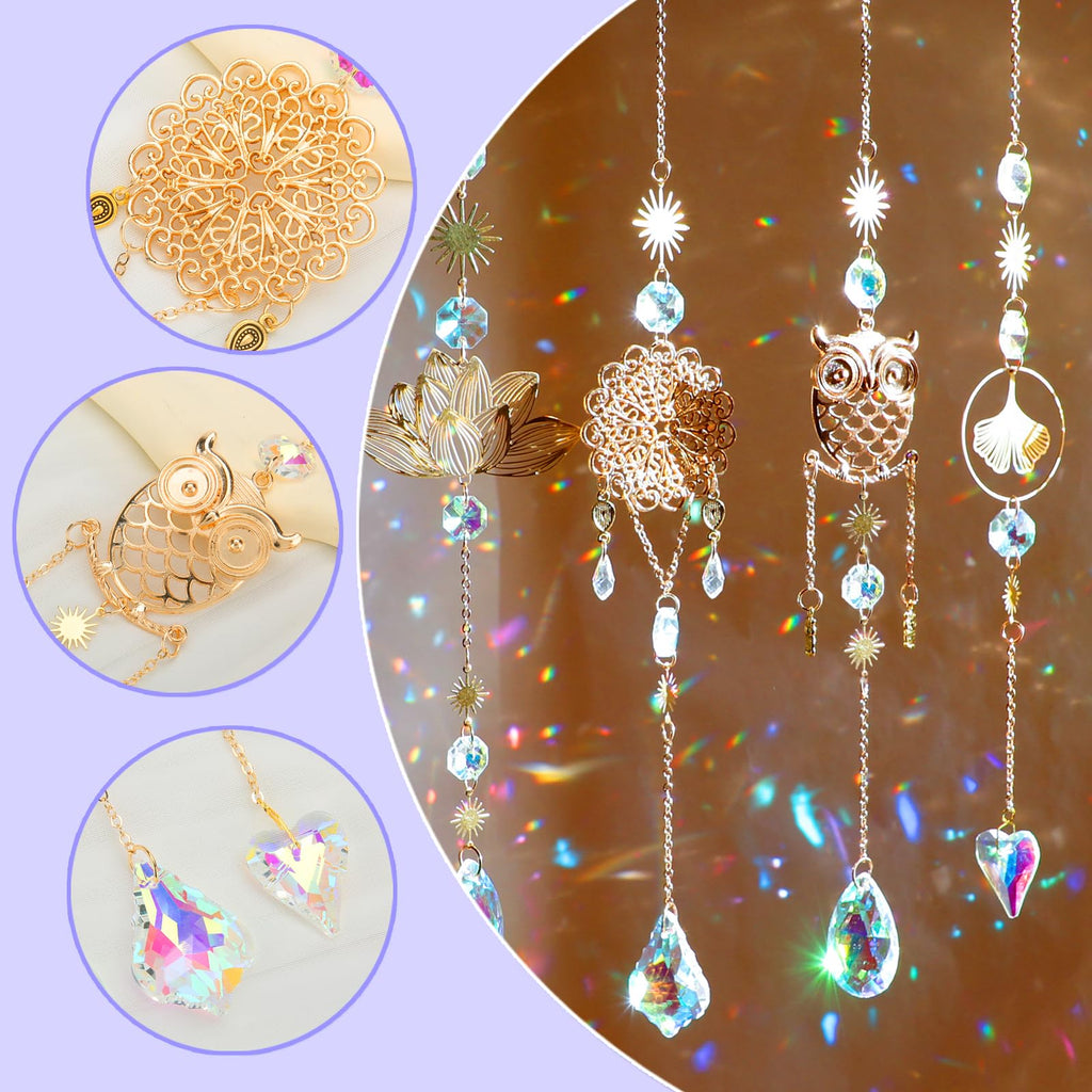 16pcs Crystal Suncatcher, Colorful Suncatchers Sun Catchers Indoor Window