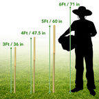 Taoskai 60Pcs Bamboo Stakes for Plant 4 Feet, Garden Bamboo Plant Stakes for Plants Support, Bamboo Sticks for Climbing Plants, Tomatoes, Sunflowers, Beans, Potted Plants, Trees