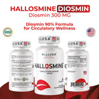 Hallusa Natural Diosmin Circulation - Support for Circulation and Veins - DIOSMIN - DIOSMINE- DIOSMINA - Circulation & Vein Support Supplement