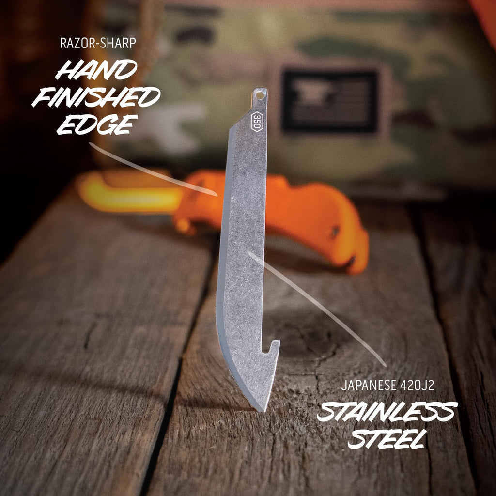 Outdoor Edge 3.5" RazorSafe Replacement Sharp-Point Knife Blades, 24 Piece Value Pack