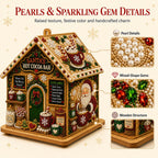 3D Christmas House Diamond Painting Kit for Adults, Wooden Pearl Art Craft