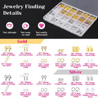 shynek 1857 Pcs Jewelry Making Supplies Kit for Adults, Jewelry Making Tools with Earring Hooks, Findings, Wires, Chains and Helping Hands for Crafts Making and Repair