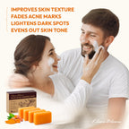 KlearBloom Kojic Acid Soap, Turmeric Soap Bar for Dark Spots Brightening & Moisturizing with Collagen, Vitamin E, Retinol, Hyaluronic Acid, Shea Butter, Paraben & Sulfate-Free 105g x4 Bars