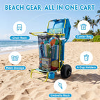 Old Bahama Bay 2-in-1 Beach Cart with Big Balloon Wheels for Sand