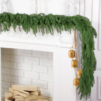 Hananona 2Pcs 6FT Christmas Garlands, Real Touch Norfolk Pine Garland