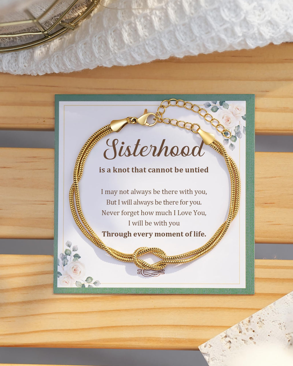 Sister Gifts, Sisters Birthday Jewelry Gifts from Sister Knot Bracelet