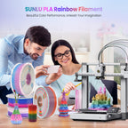 SUNLU 4KG Rainbow PLA Filament Bundle Multicolor, 4kg in Total