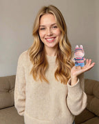 4-Piece Handcrafted 15cm/17cm Doll Clothes for Labubu (No Doll), Cute and Crochet Colorful Rainbow Outfits with Accessories, Hand Crocheted Hat, Sweaters, Blue Pants, Camera Bag for Girls Boys AK072