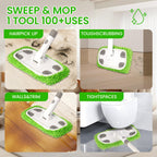 ZHAYAO Reusable Microfiber Floor Mop System, Wet & Dry Sweeper Kit, Includes 1 Sweeper Handle, 3 Washable Chenille Mop Pads, Dry & Wet Use for Hardwood, Tile, and Laminate Floor