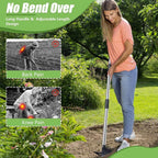 Weed Puller Tool 58" Telescoping, 2-in-1 Adjustable Manual Weeders Garden Hoe & Weed Rake, Long Handle Ergonomic Weeding Tool for Lawn, Garden & Yard Includes Work Gloves