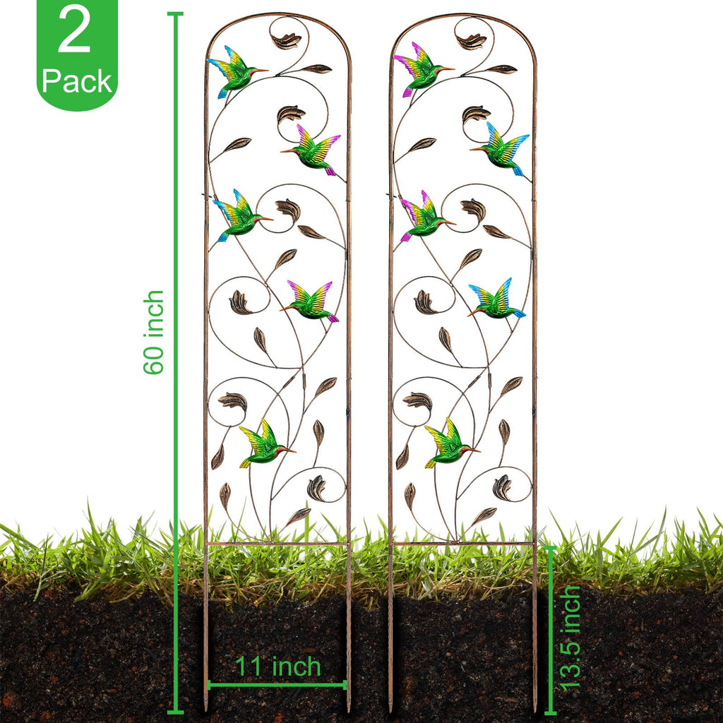 2 Pack Metal Garden Trellis for Climbing Plants