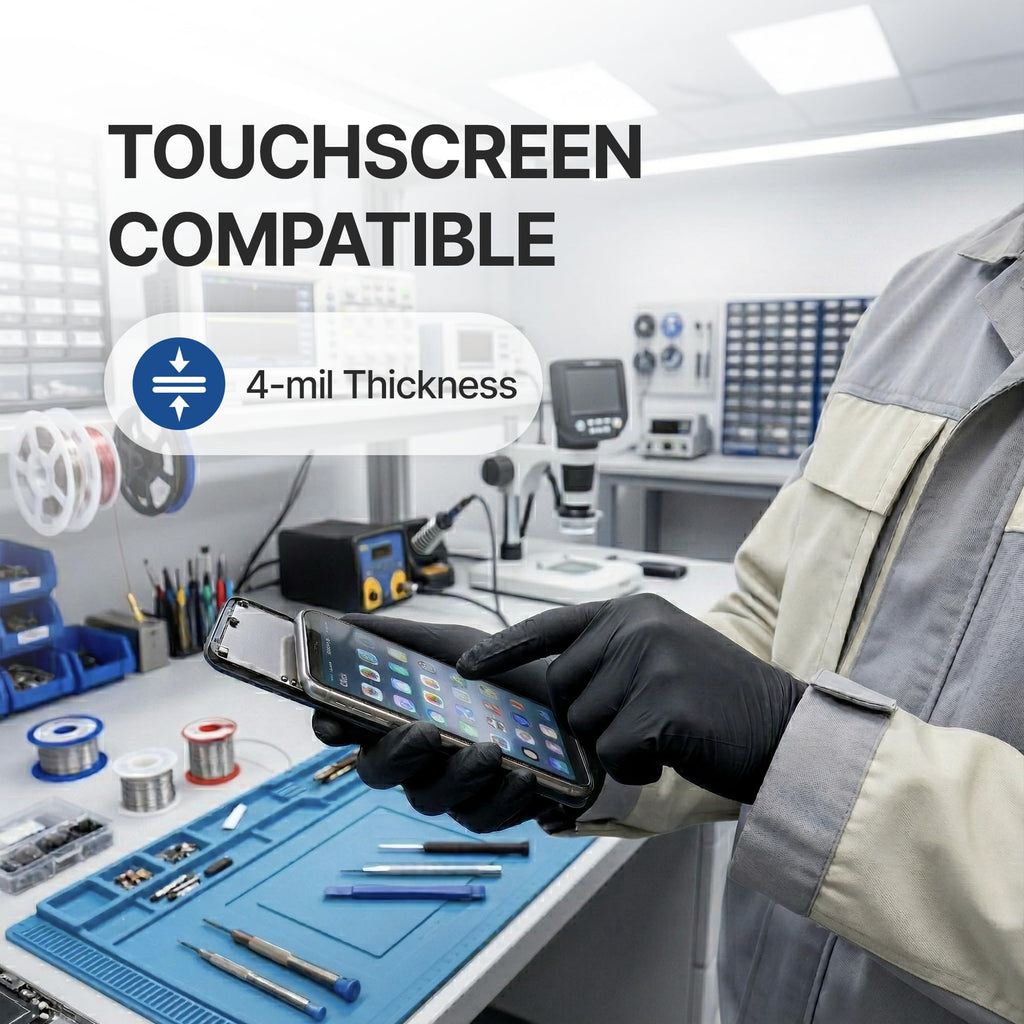 Schneider Large Black Vinyl Exam Gloves, Disposable, Latex-Free, 4mil, Plastic Gloves for Medical, Cooking, Cleaning, and Food Prep, 1000-ct Case