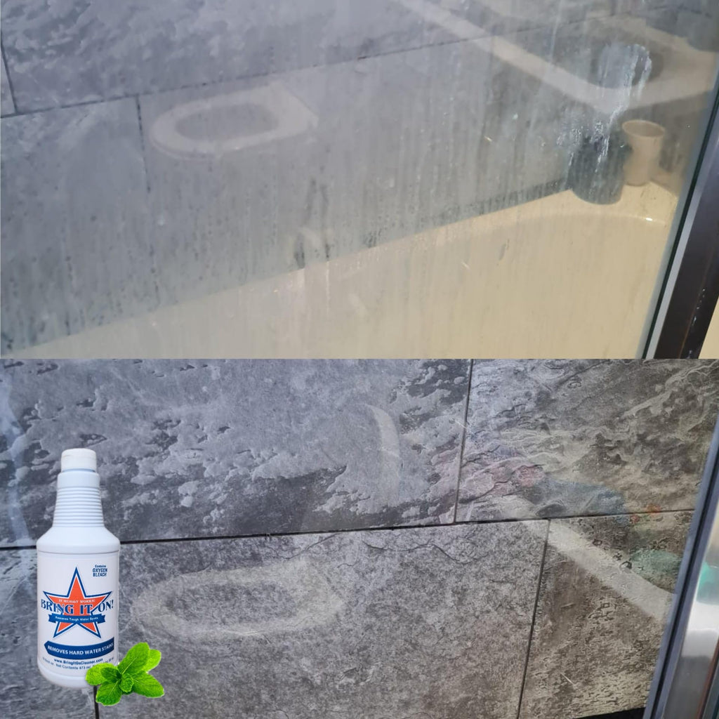 Bring It On Grout Cleaner, Hard Water Stain Remover, Remove Spots on Shower Door, Clean Tile, Fiberglass, Windows, Grout Lines Cleaner 16 Ounce