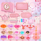 Hohosunlar Tea Party Set for Little Girls, Kids Tea Set for Toddler 3-5 6-8