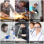 TICONN Anti-Fog Safety Goggles, HD Clear Eye Protection, ANSI Z87.1 Lab Goggles for Chemistry, Industrial (2PK)