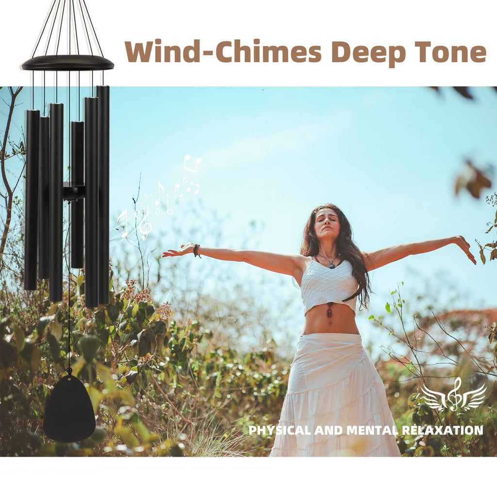 FSVGYY 32" Large Aluminum Wind Chimes for Outside, Deep Tone Garden Decor