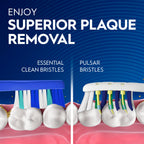 Oral-B Toothbrush, Vibrating Plaque Remover Pulsar, Vibrating Battery Toothbrush, Soft, 4 Count