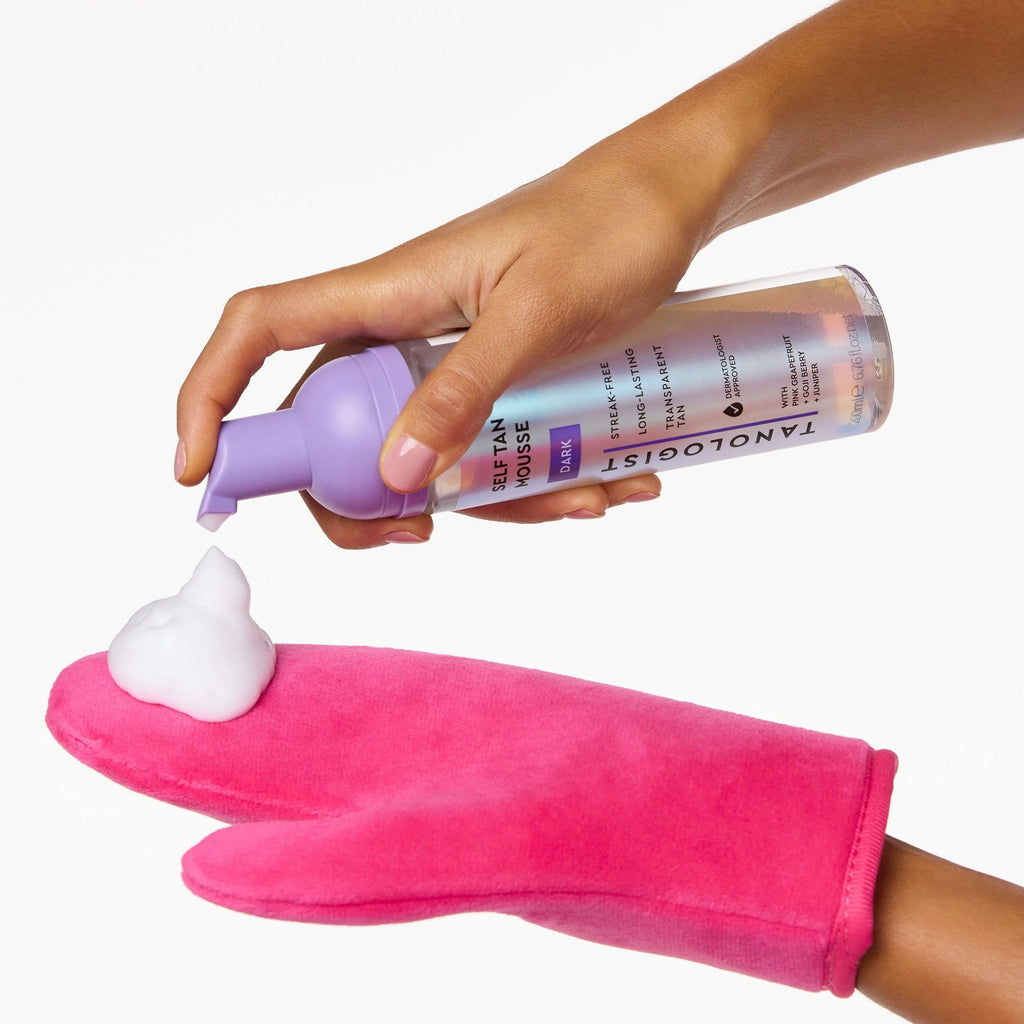 Tanologist Dark Self Tan Mousse, Clear Self-Tanning Mousse, Streak-Free, Natural Glow, No Fake Tan Smell Or Orange Tone, Long Lasting, Clean Ingredients, Vegan, 6.76 fl. oz/200 ml Bottle