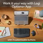 Logitech Ergo M575S Wireless Bluetooth Trackball Mouse - Graphite Blue Ball