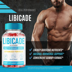 Libicade Gummies, Official Libicade Supplement Gummy for Men - Maximum Strength Performance, All Natural Support for Overall Health & Wellness, Advanced Libi Cade Health Reviews (60 Gummies)