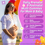 Prenatal Vitamins for Women with Methylfolate, Vegan Omega-3 DHA, Organic Food Blend, Probiotics, Iron, Vitamin D3 B6 B12, Choline, Sugar Free Multivitamin for Women During & Post Pregnancy, 120 Cts