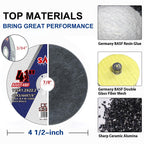 SALI 50 Pack Cut Off Wheel 4 1/2 Inch Cutting Wheels 4-1/2" x 3/64" x 7/8" for Metal & Stainless Steel, Angle Grinder Cutting Wheel,Cutting Discs with Aggressive Cutting