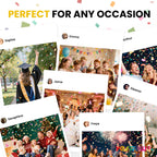 Confetti Cannon Poppers, YESHOW Bidegradable Multicolor Paper, 6 Pack