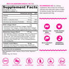 Multi Collagen Burn: Multi-Type Hydrolyzed Protein Peptides with Hyaluronic Acid, Vitamin C, SOD B Dimpless, Types I, II, III, V and X, Caffeine-Free (Unflavored Capsules)