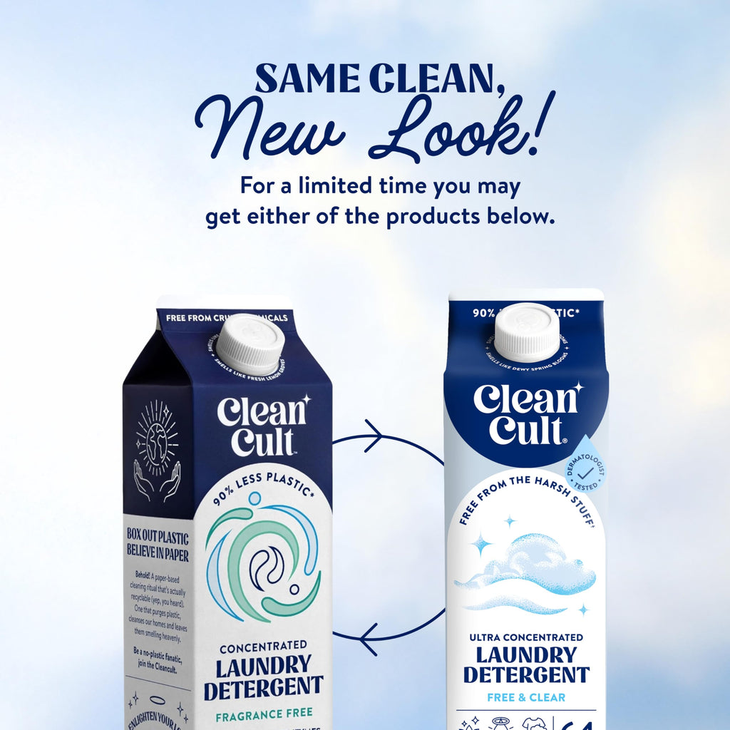 Ultra Concentrated Liquid Laundry Detergent Soap, 192 loads (96 oz), 90% Less Plastic, No Harsh Chemicals, Free & Clear, Defeats Stains & Odors, Eco-friendly, HE/Standard Compatible