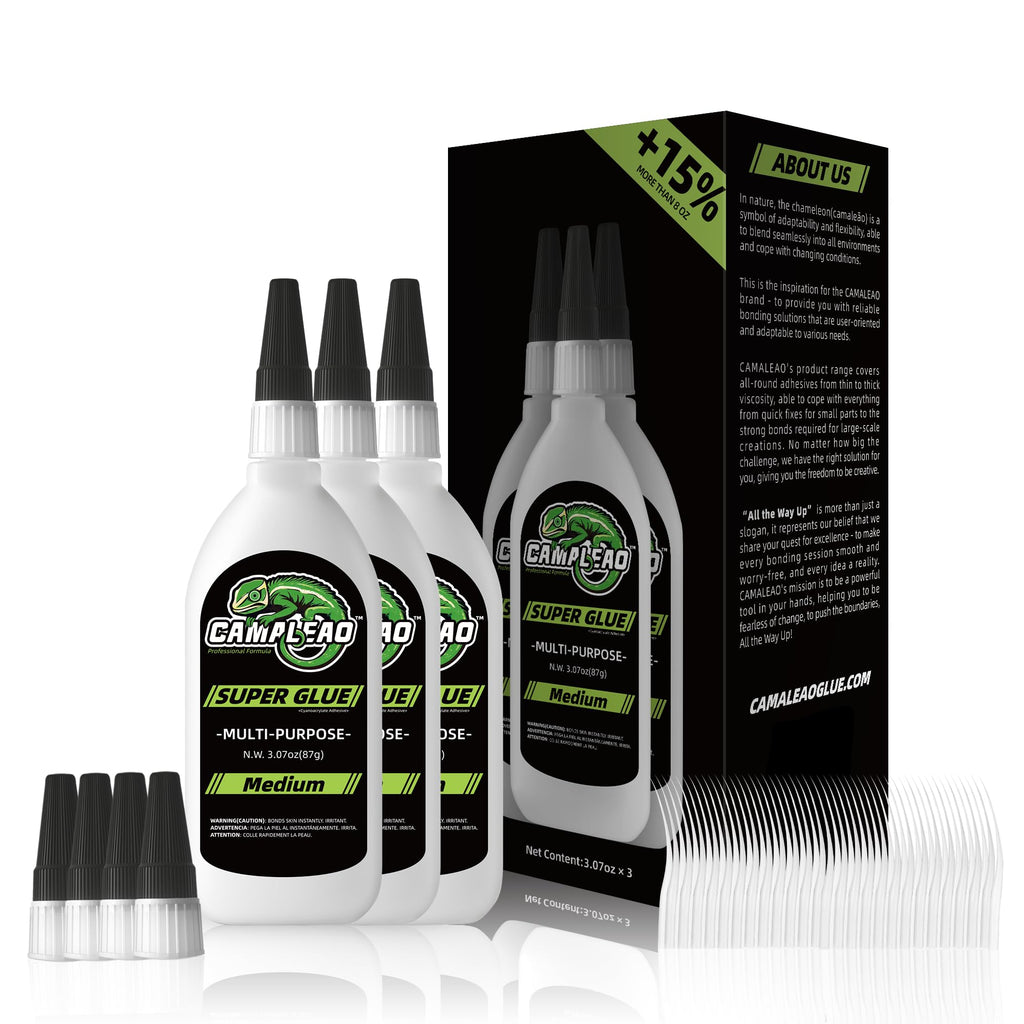 Medium Super CA Glue Kit 9.2 oz, All Purpose Clear Superglue for Ceramic Metal Plastic Wood 3D Printing, Strong Instant Cyanoacrylate Adhesive for DIY Craft Hobby Model Aquarium Leather Glass Rubber