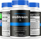 (2 Pack) UroStream Capsules - Official Urostream Pills Advanced Premium Formula Support Maximum Strength, All Natural Ingredients Vitamins for Overall Health & Wellness, 120 Capsules for 2 Months