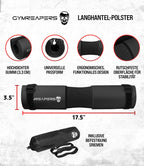 Gymreapers Barbell Squat Pad - Protective Bridge Pad For Hip Thrust, Squats, Lunges - Hip Support, Neck Protection For Bar (Black)
