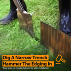 Worth Pre-Rusted Wide-Corrugated Garden Edging, 10" x20Ft Sturdy Steel Lawn Landscape Edging, Bendable Metal Long Strips of Garden Border for Raised Flower Bed Tree Surrounds