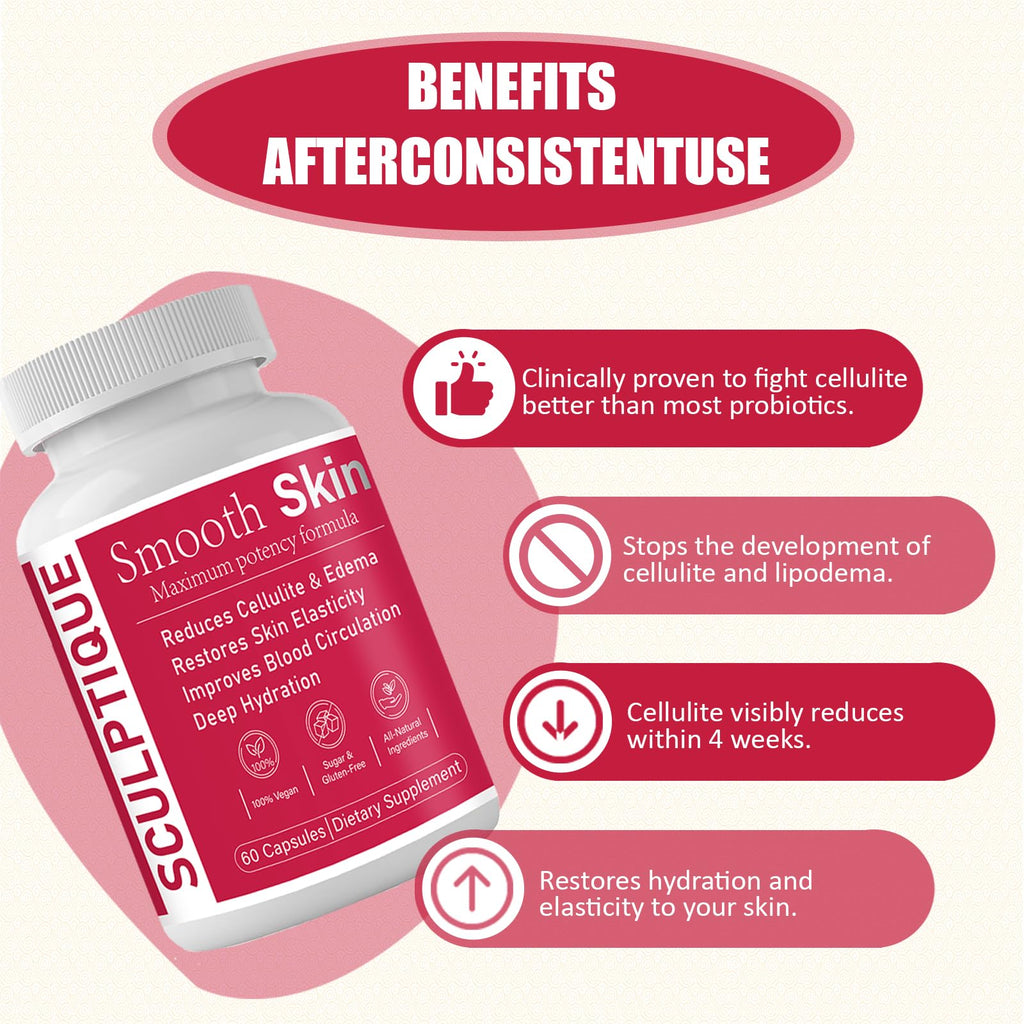 ZUTTL Plant-Based Smooth Skin & Circulation Support Capsules – Helps Reduce Cellulite Appearance, Supports Skin Elasticity, 60 Vegan Capsules, Gluten-Free & Sugar-Free (1PC)