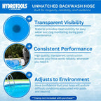 SWIMLINE HYDROTOOLS 8704 Economy Kink-Free PVC Backwash Hose 50' X 1.5" For Swimming Pools | Pool Hose | Heavy Duty | Chemical Resistant | Versatile | Kink Free | Lay Flat | UV Resistant | Drain Hose