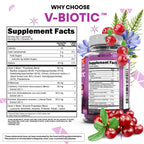 Clean Nutra Vbiotic Gummies, Cranberry, Horsetail, D-Mannose, UVA-Ursi, Probiotic Blend, Enzyme Blend, 60 Count (2)