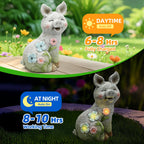 Solar Pig Statues Garden Decor,Outdoor Statue with Light for Lawn Ornaments