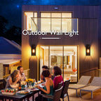 BesLowe Outdoor Wall Light Fixture, Modern Outside Porch Sconce, Black
